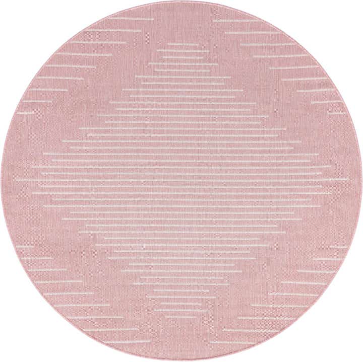 6' x 6' Easy-Clean Modern Indoor / Outdoor Round Rug