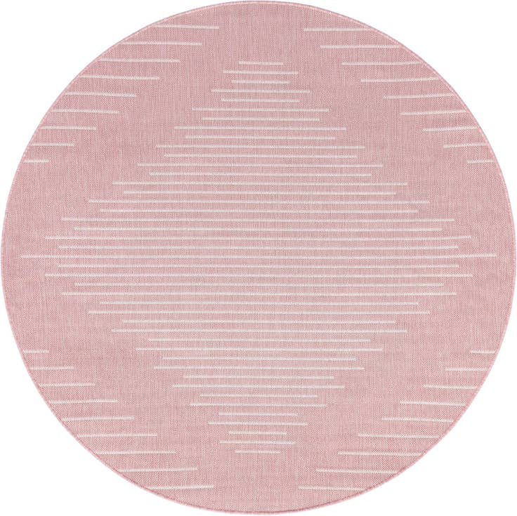 Detail image of 6' x 6' Easy-Clean Modern Indoor / Outdoor Round Rug