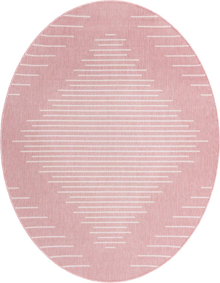 Detail image of 7' 10 x 7' 10 Easy-Clean Modern Indoor / Outdoor Round Rug