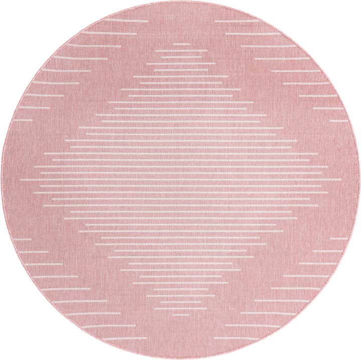 7' 10 x 7' 10 Easy-Clean Modern Indoor / Outdoor Round Rug