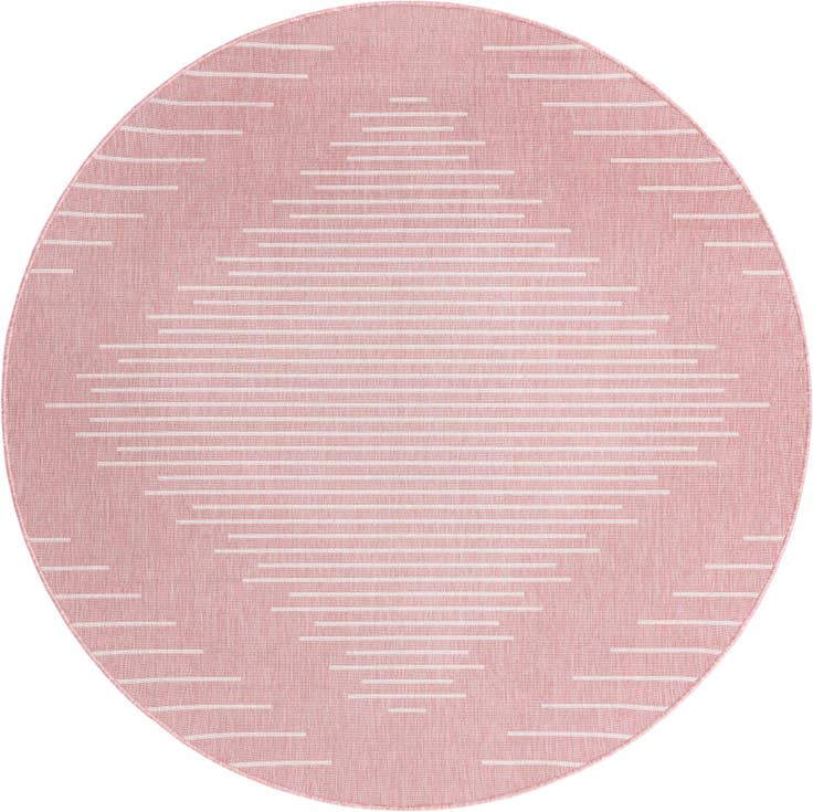 Detail image of 7' 10 x 7' 10 Easy-Clean Modern Indoor / Outdoor Round Rug
