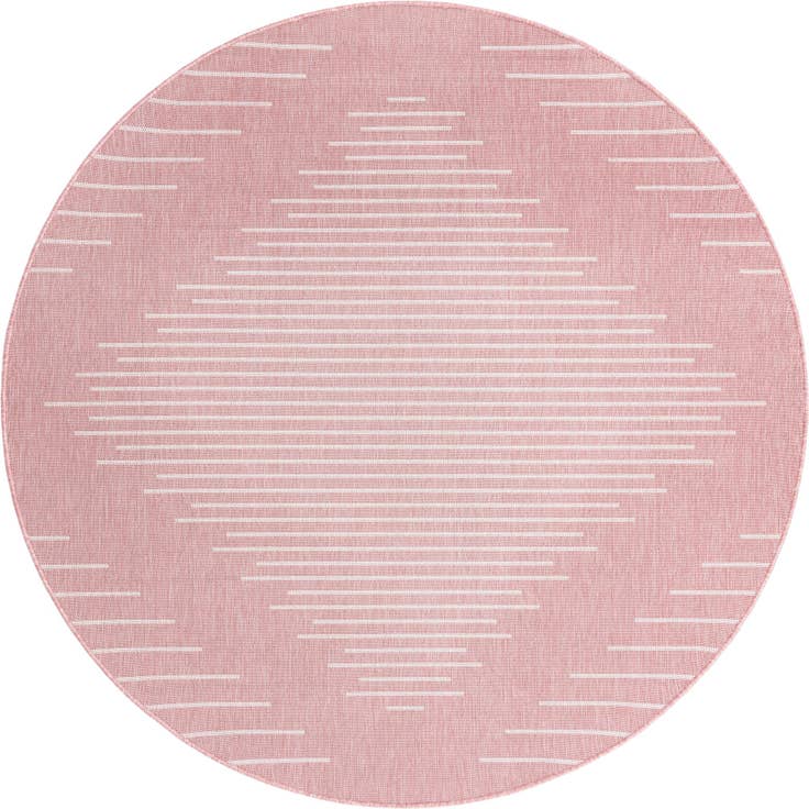 Detail image of 10' 8 x 10' 8 Easy-Clean Modern Indoor / Outdoor Round Rug