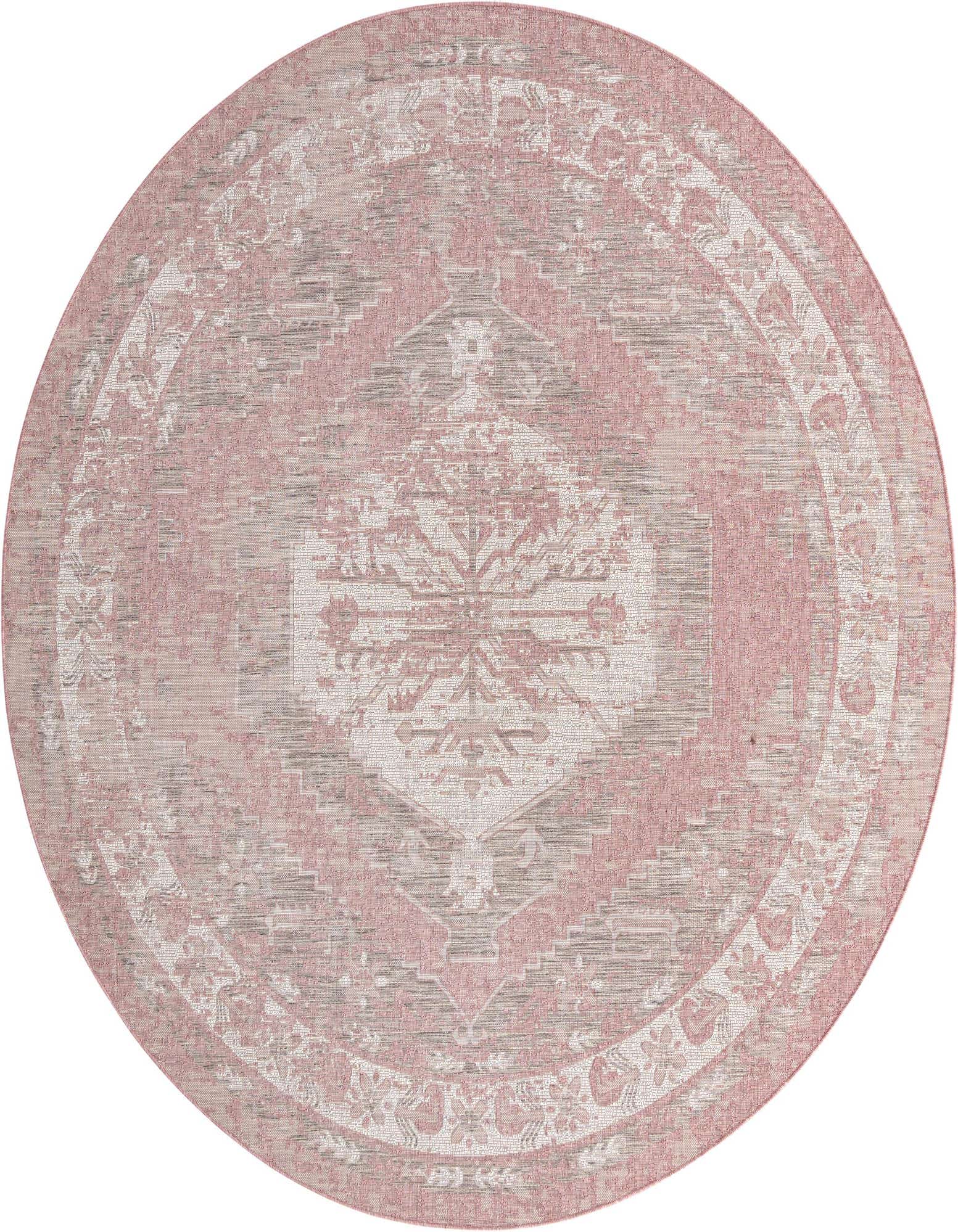 13' x 13' Easy-Clean Traditional Indoor / Outdoor Round Rug