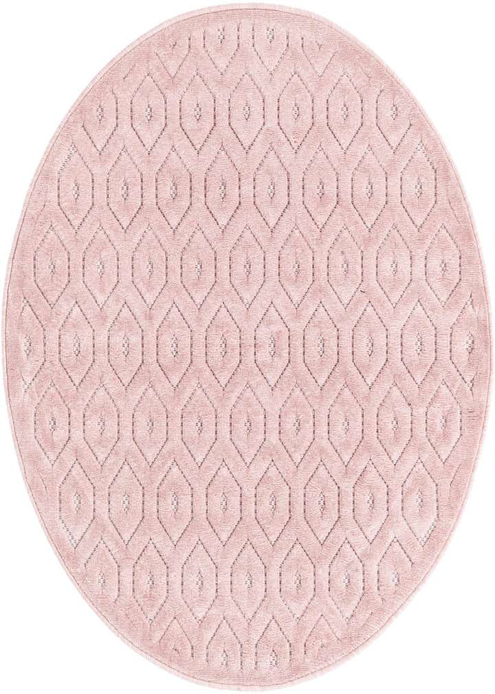 4' x 4' Easy-Clean Trellis Textured Indoor / Outdoor Round Rug