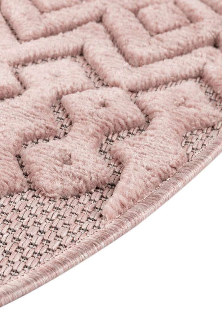 7' x 7' Easy-Clean Trellis Textured Indoor / Outdoor Round Rug