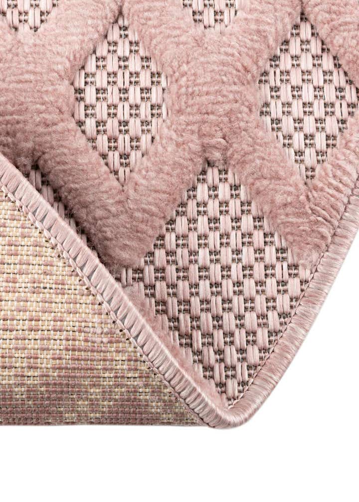 7' x 7' Easy-Clean Trellis Textured Indoor / Outdoor Round Rug