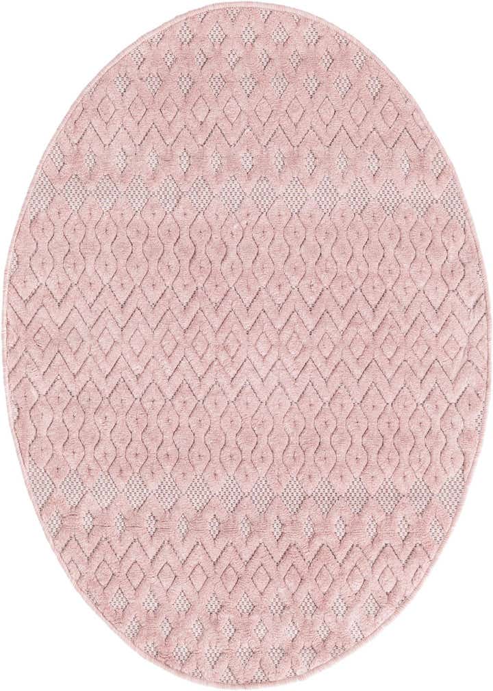 4' x 4' Easy-Clean Trellis Textured Indoor / Outdoor Round Rug