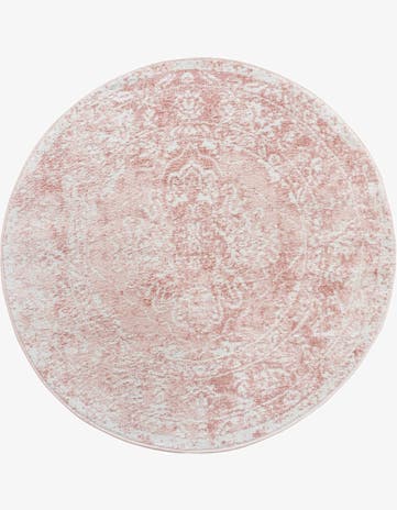 Pink Oxford Round Rug