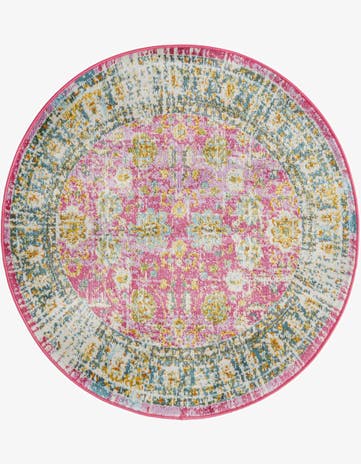 Pink Paragon Round Rug