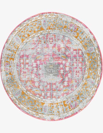 Pink Paragon Round Rug