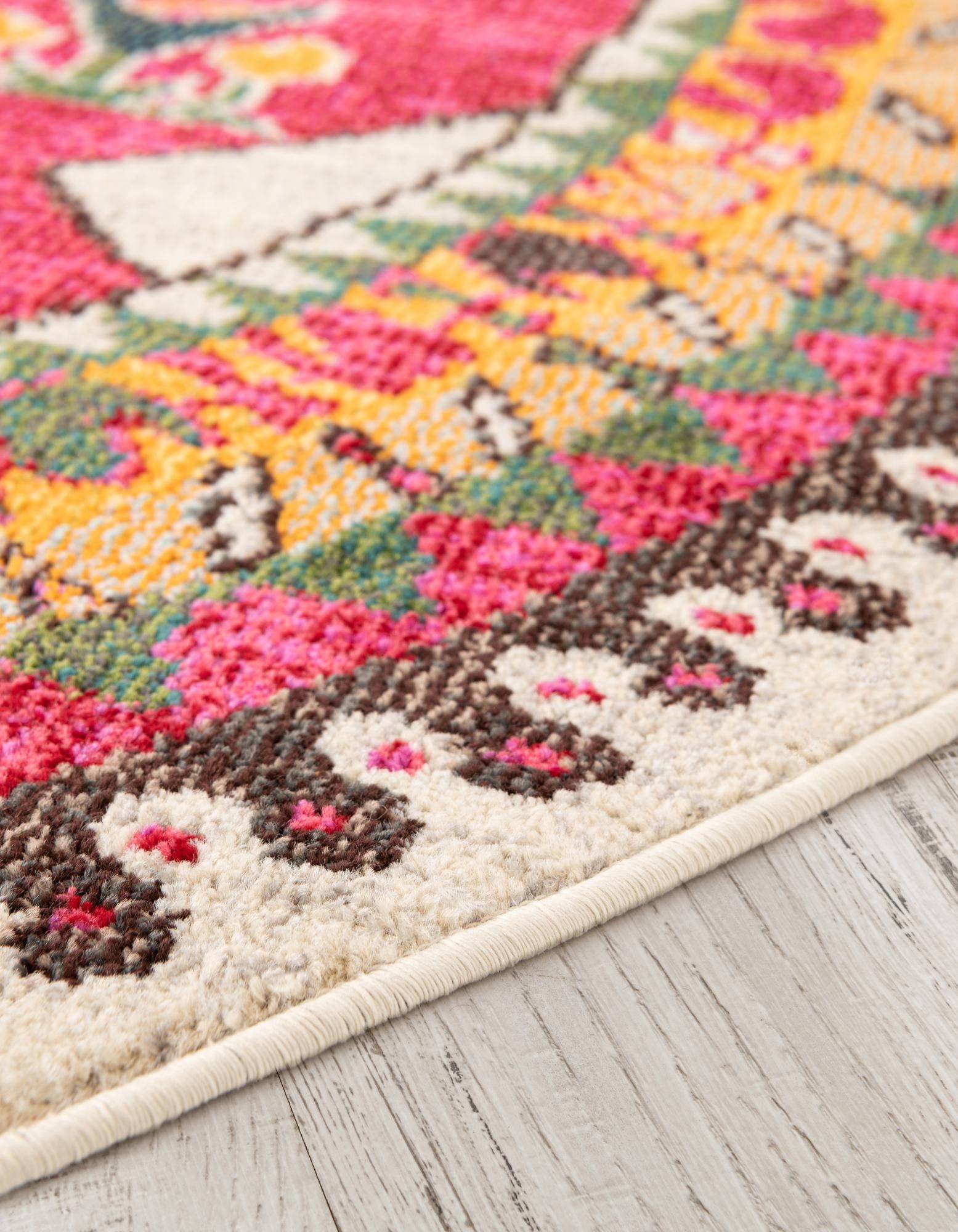 8' x 8' Washable Santa Fe Round Rug