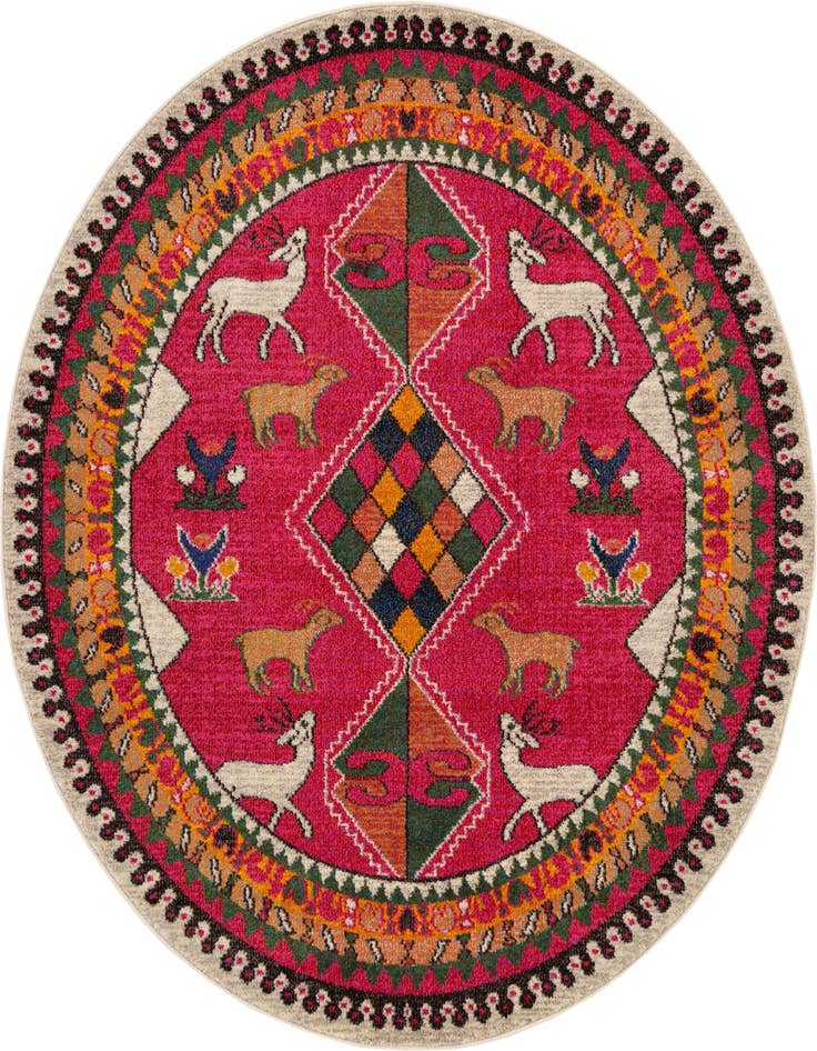 Detail image of 6' x 6' Washable Santa Fe Round Rug