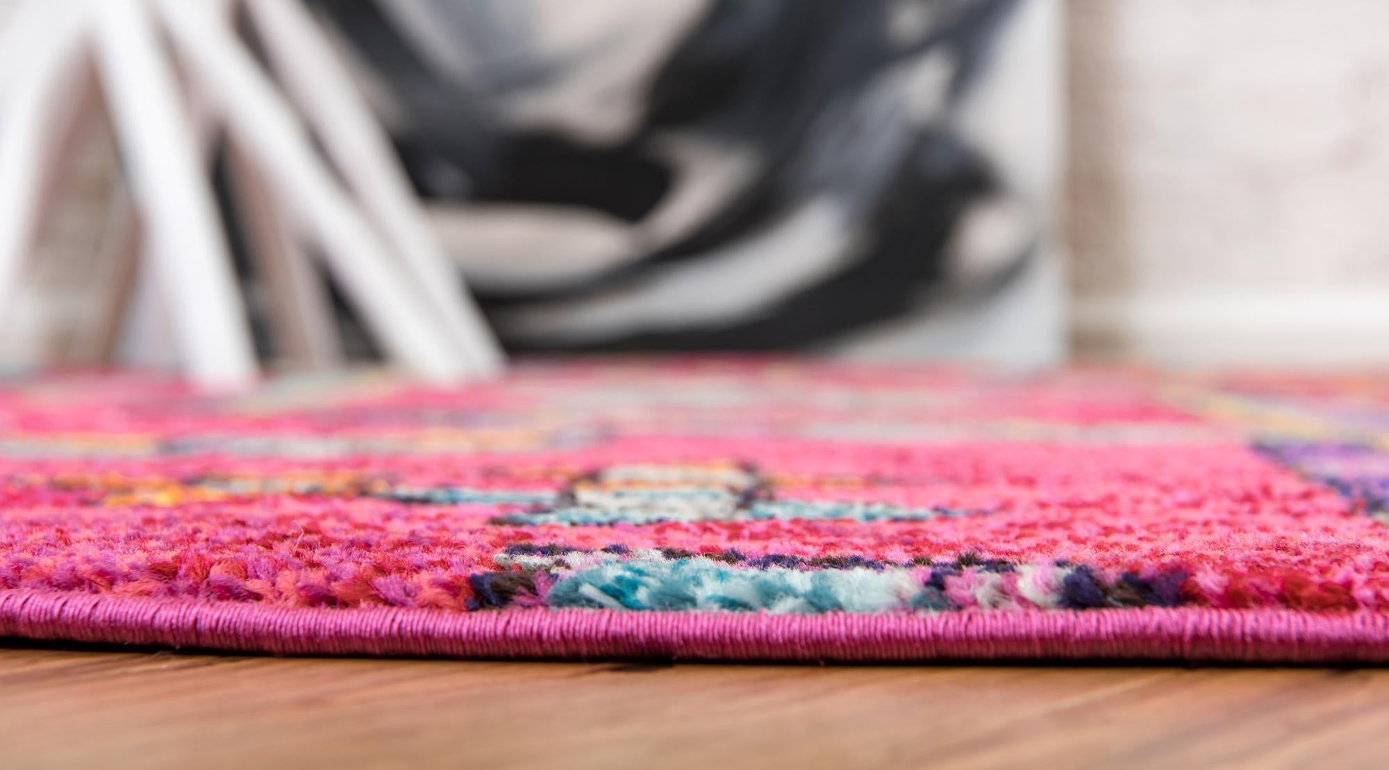 8' x 8' Washable Santa Fe Round Rug