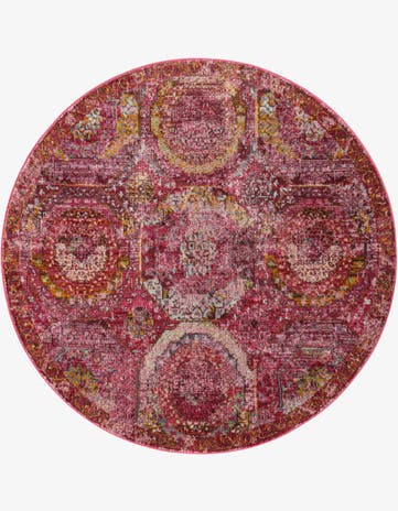 Pink Santiago Round Rug