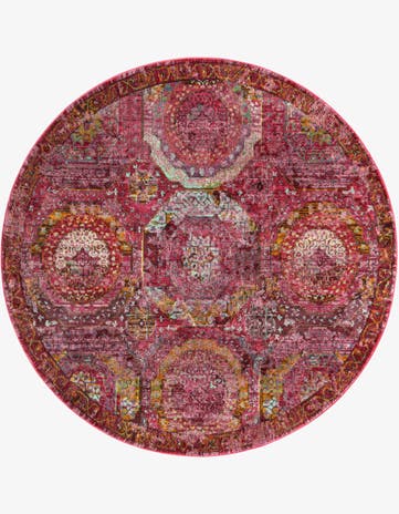 Pink Santiago Round Rug