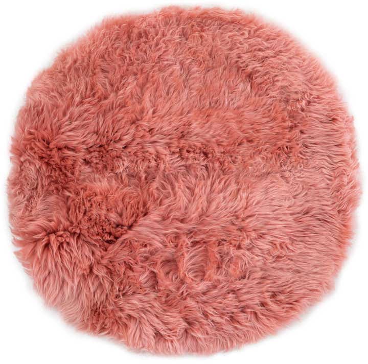 2' x 2' Sheepskin Round Rug