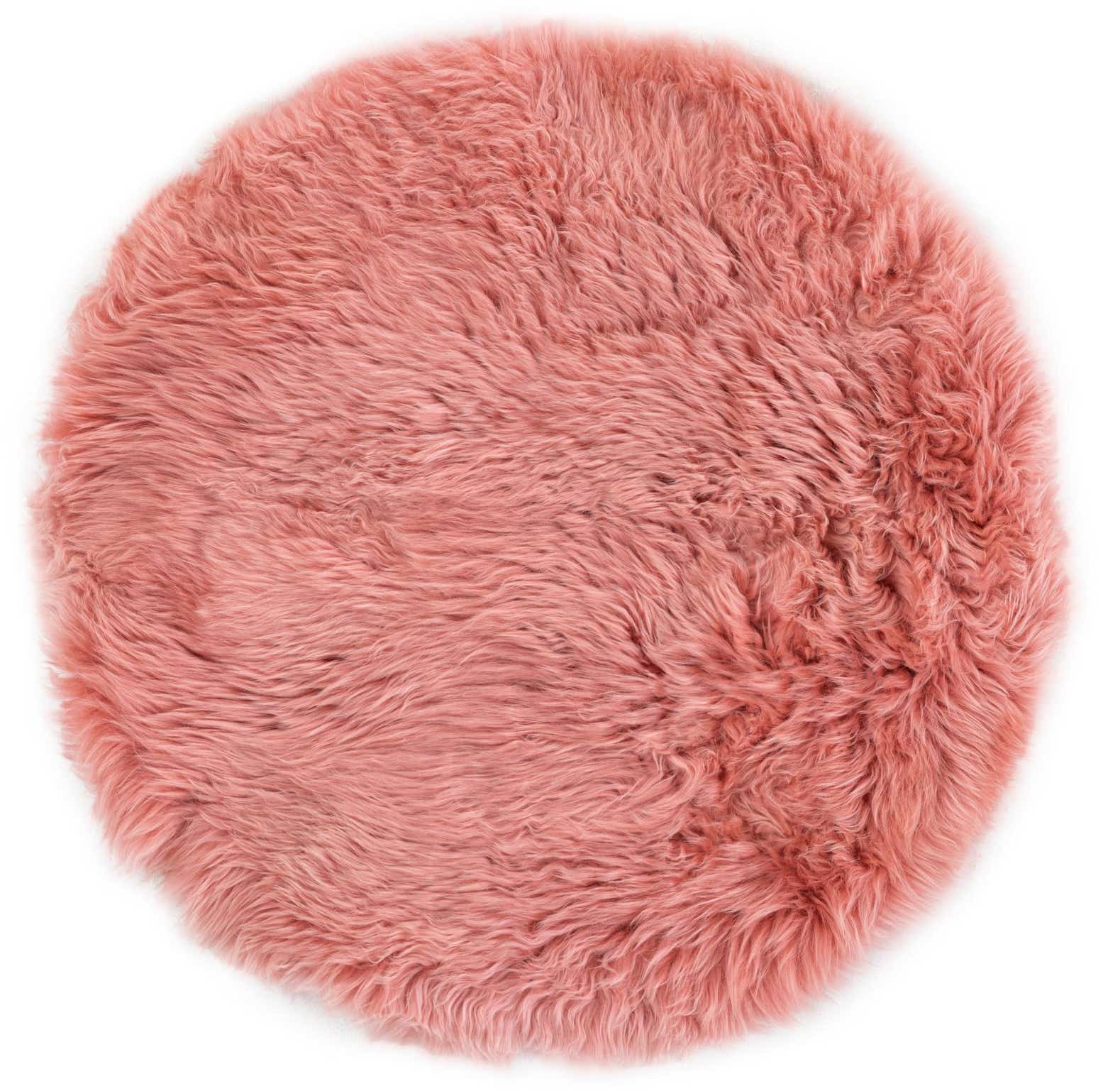3' x 3' Sheepskin Round Rug