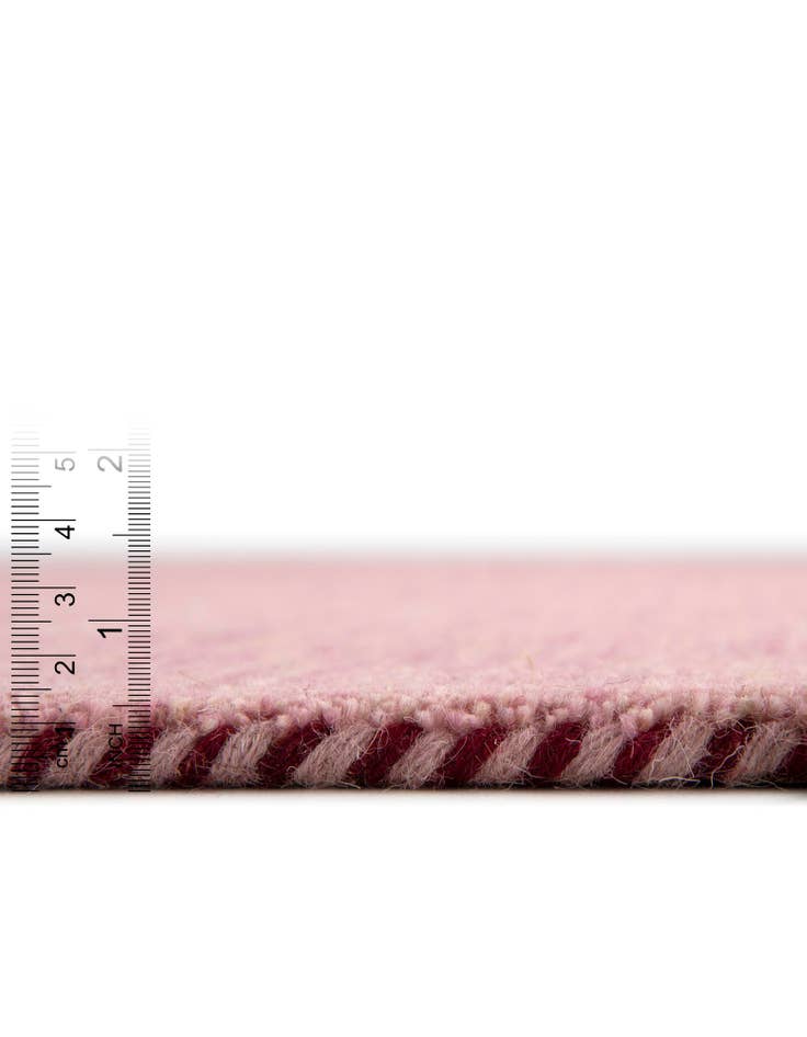 Detail image of 6' 7 x 6' 7 Hand Knotted Solid Gabbeh Wool Round Rug