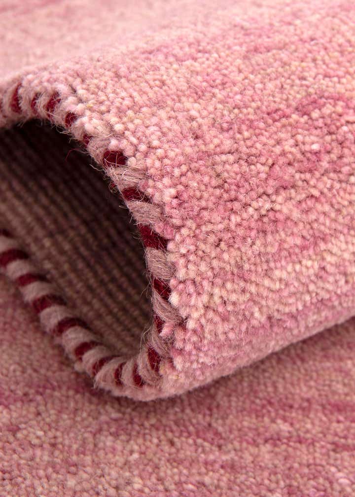6' 7 x 6' 7 Hand Knotted Solid Gabbeh Wool Round Rug
