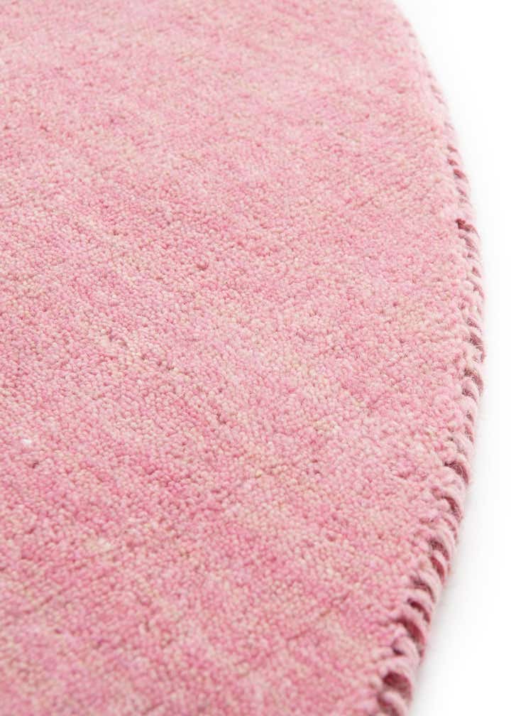 6' 7 x 6' 7 Hand Knotted Solid Gabbeh Wool Round Rug