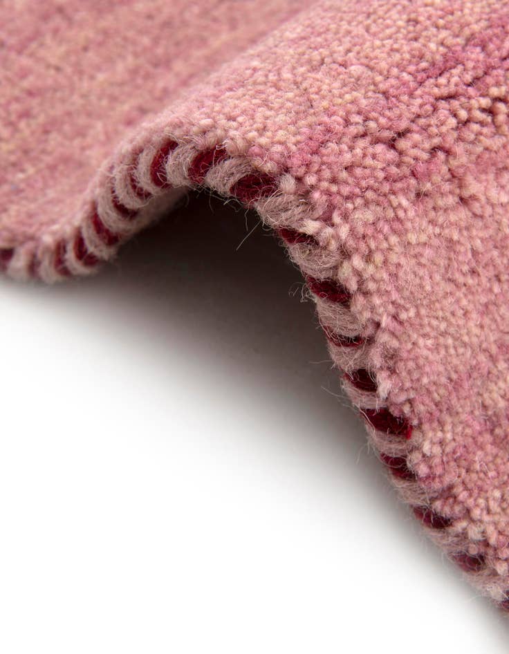 Detail image of 6' 7 x 6' 7 Hand Knotted Solid Gabbeh Wool Round Rug
