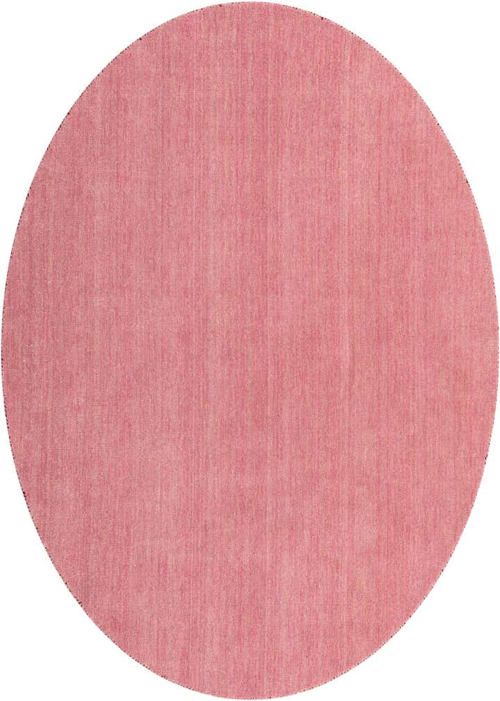 6' 7 x 6' 7 Hand Knotted Solid Gabbeh Wool Round Rug