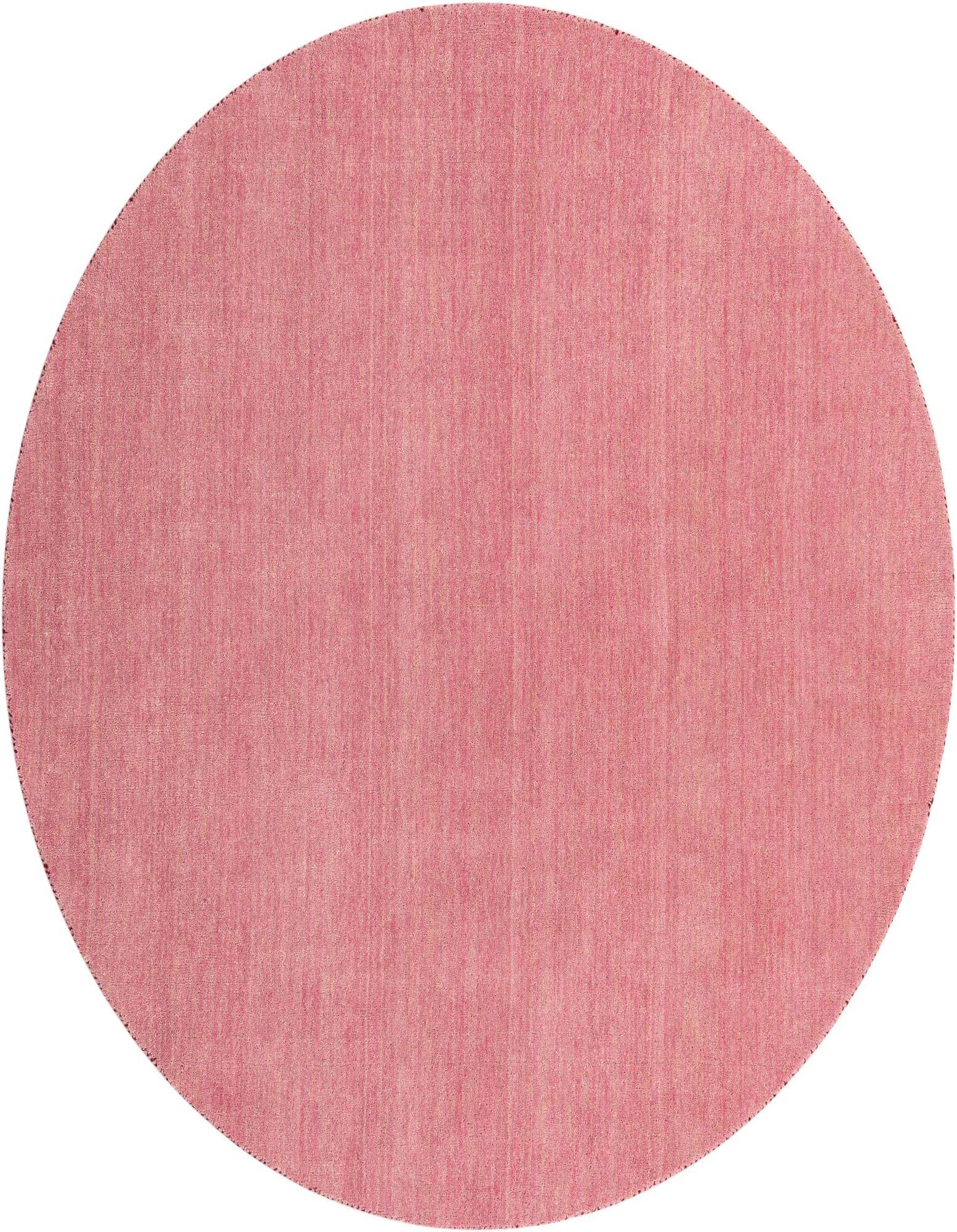 6' 7 x 6' 7 Hand Knotted Solid Gabbeh Wool Round Rug