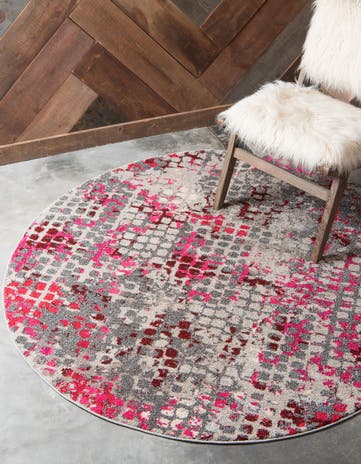8' x 8' Washable Spectrum Round Rug