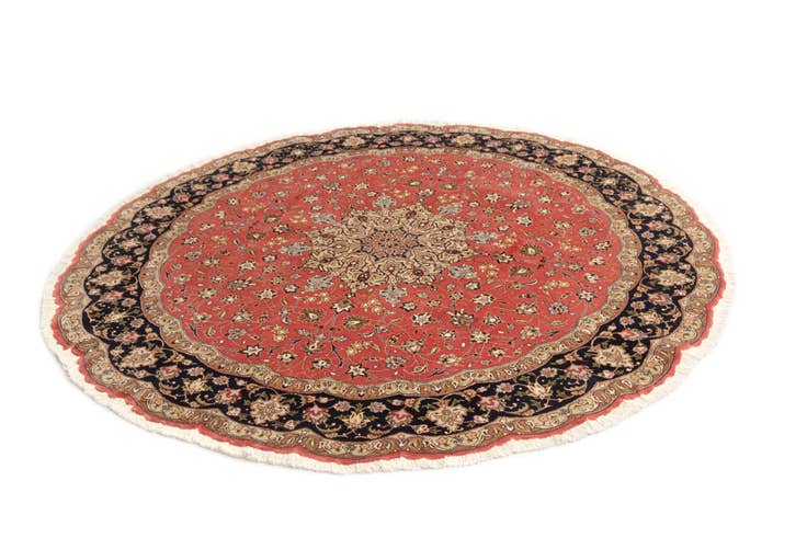 Detailansicht von 200cm x 200cm Tabriz Rund Teppich