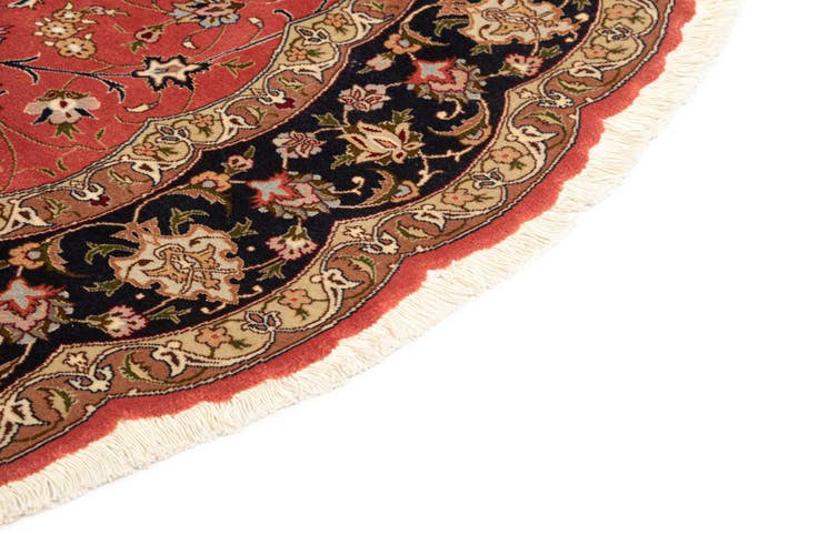 Detailansicht von 200cm x 200cm Tabriz Rund Teppich