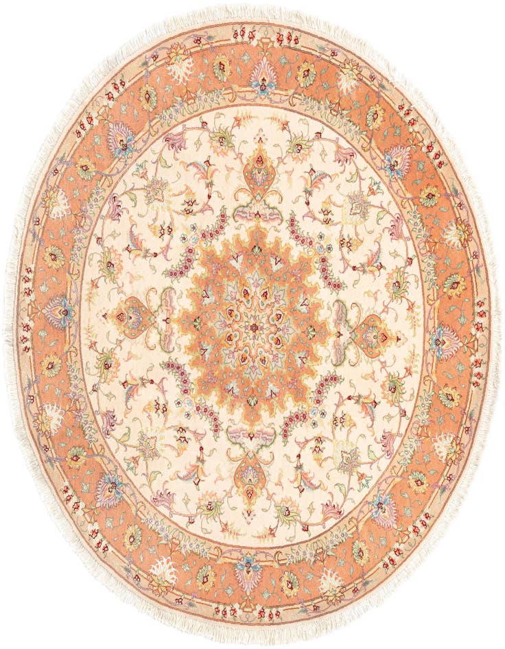 Detail image of 4' 11 x 4' 11 Tabriz Round Rug