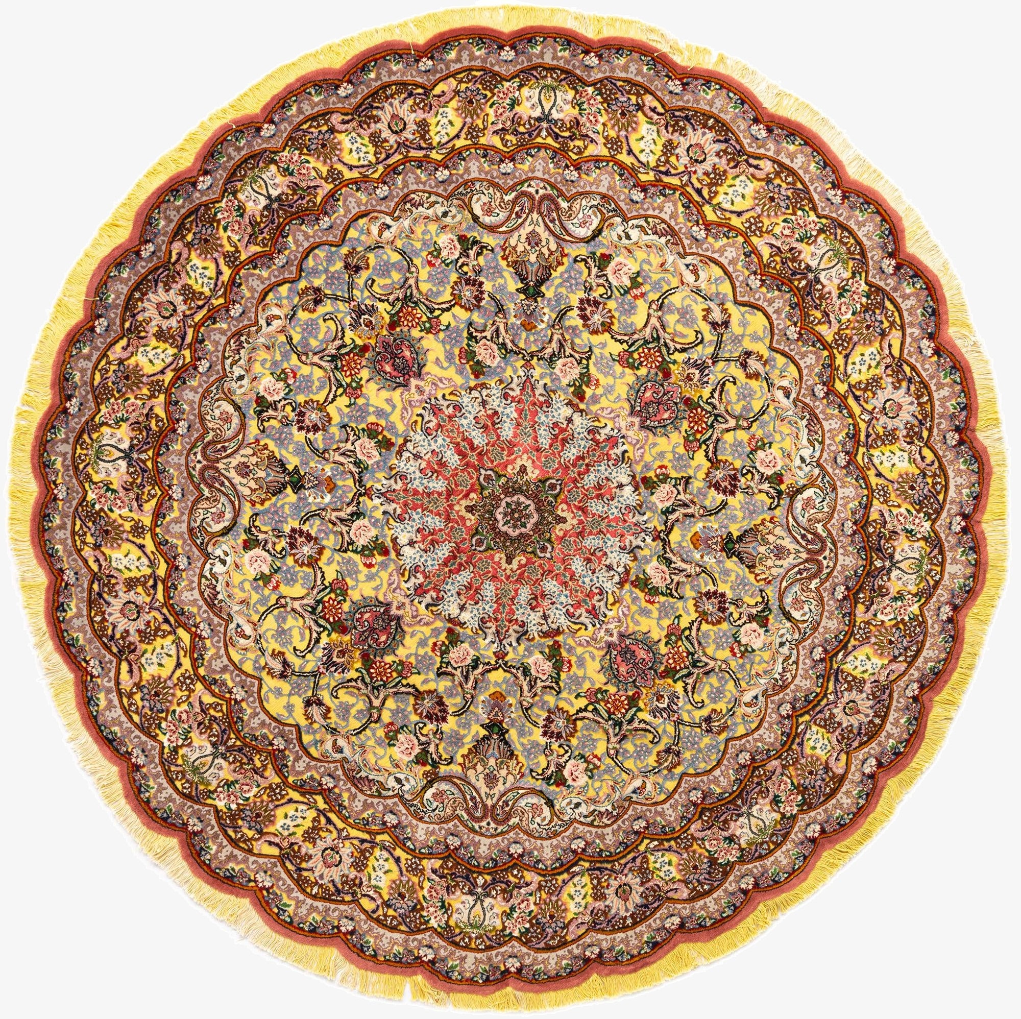 6' 7 x 6' 7 Tabriz Wool Round Rug