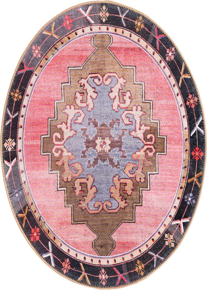 3' 6 x 3' 6 Washable Timeless Round Rug