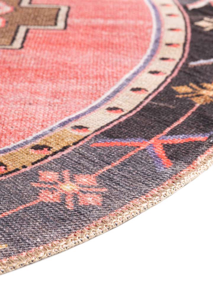 3' 6 x 3' 6 Washable Timeless Round Rug