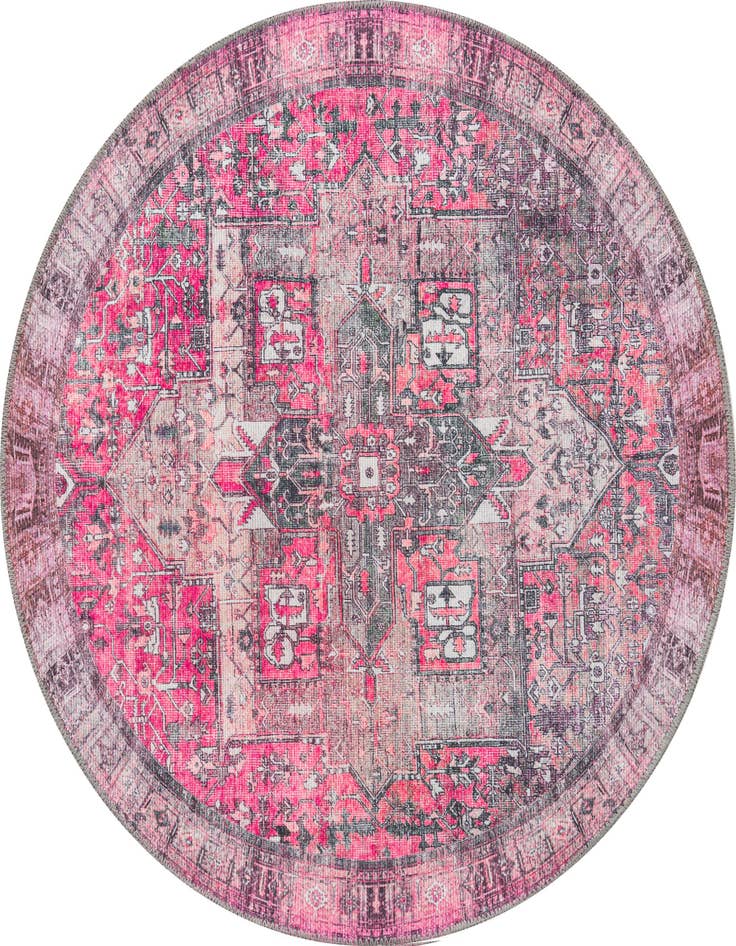 Detail image of 3' 6 x 3' 6 Washable Timeless Round Rug