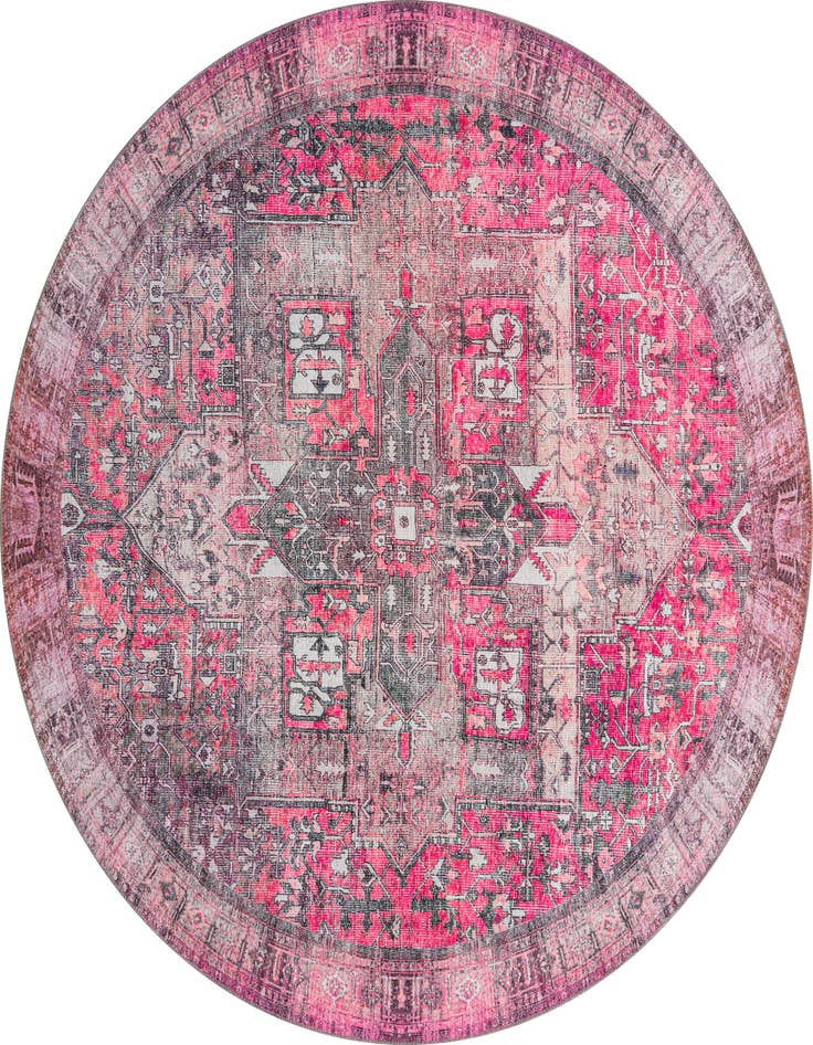 Detail image of 7' 6 x 7' 6 Washable Timeless Round Rug
