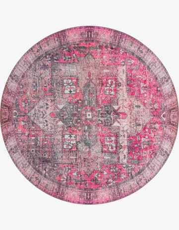 Pink Timeless Round Rug