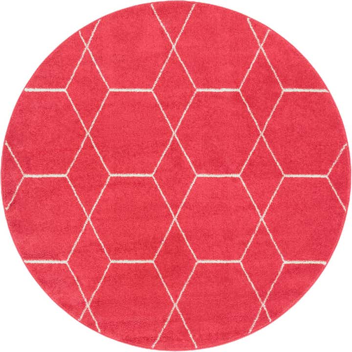 5' x 5' Trellis Frieze Round Rug