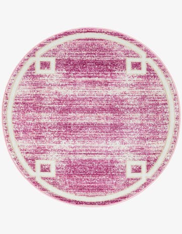 Jill Zarin Pink Uptown Lenox Hill Round Rug