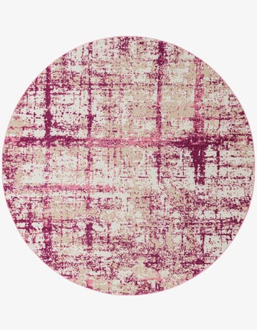 Pink Uptown Lexington Avenue Round Rug