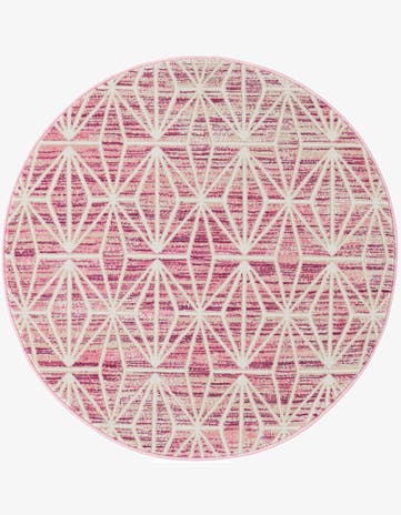 Jill Zarin Pink Uptown Fifth Avenue Round Rug