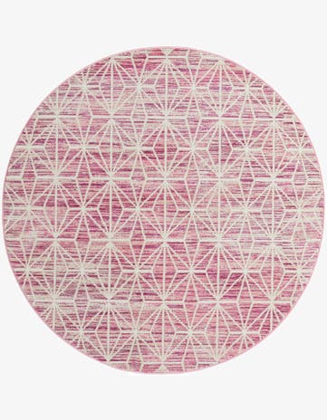 Jill Zarin Pink Uptown Fifth Avenue Round Rug