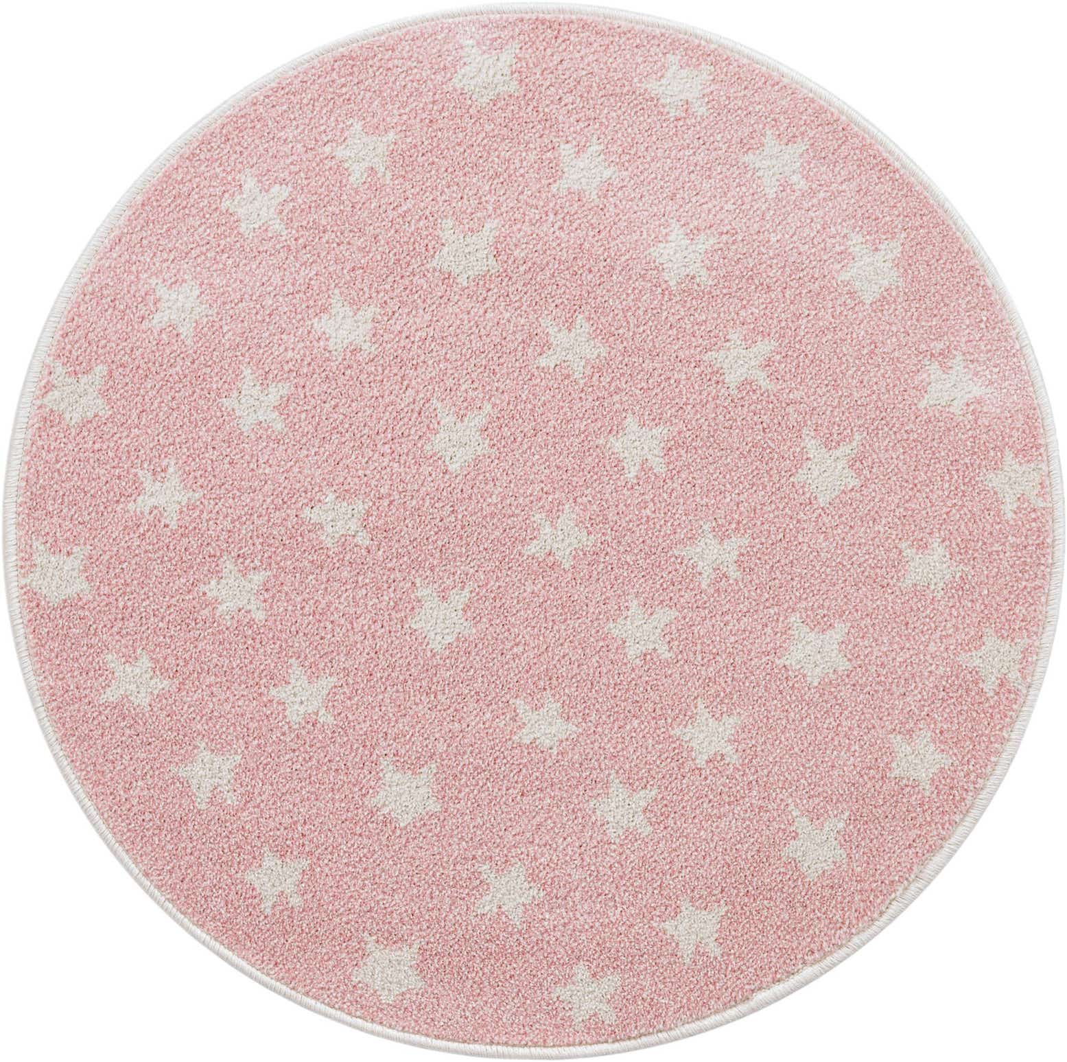 3' 3 x 3' 3 Stars Whimsy Kids Round Rug