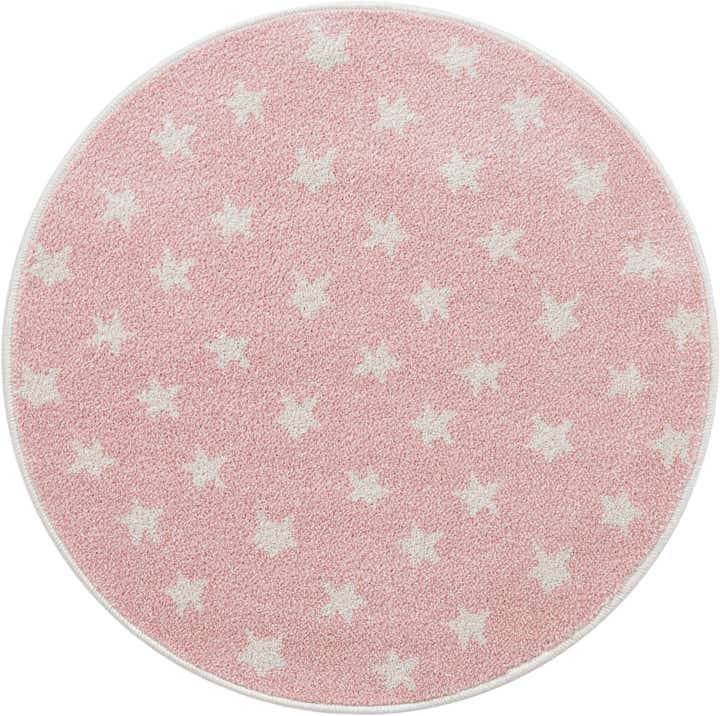 3' 3 x 3' 3 Stars Whimsy Kids Round Rug