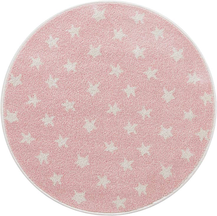 Detail image of 3' 3 x 3' 3 Stars Whimsy Kids Round Rug