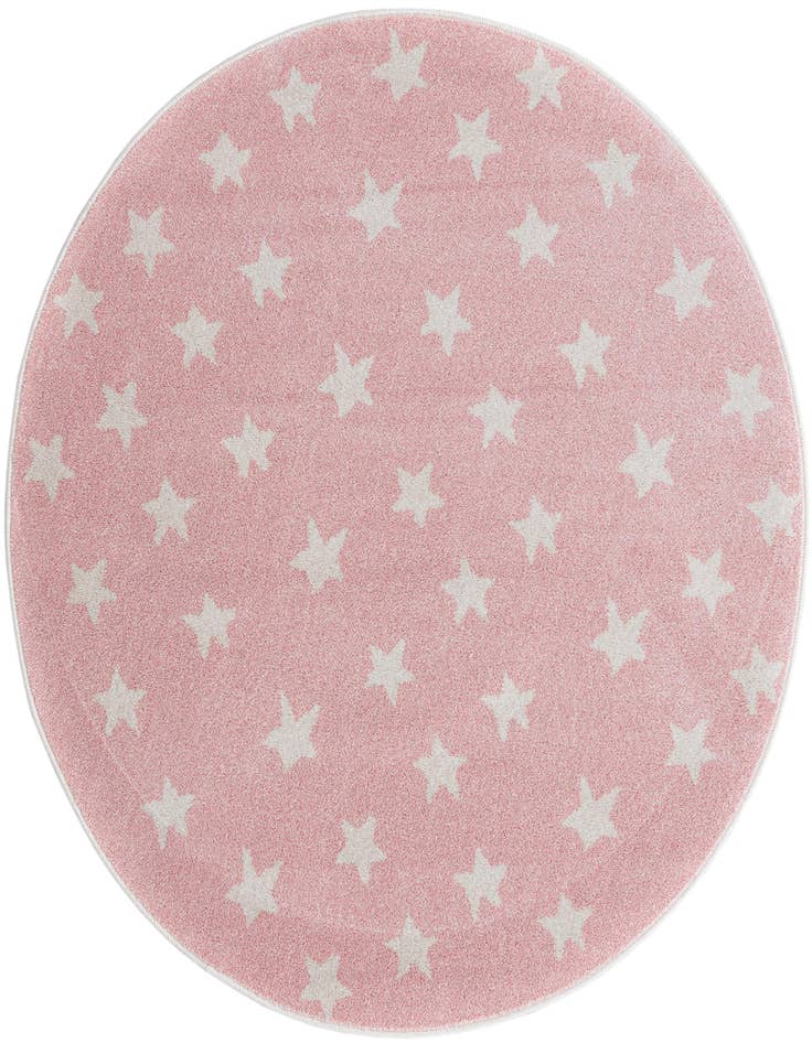 Detail image of 5' 3 x 5' 3 Stars Whimsy Kids Round Rug