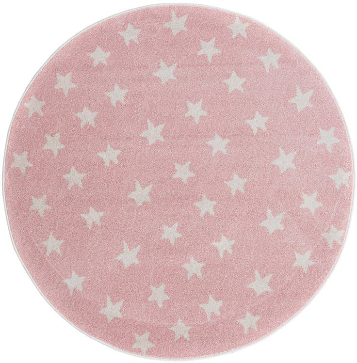 Detail image of 5' 3 x 5' 3 Stars Whimsy Kids Round Rug
