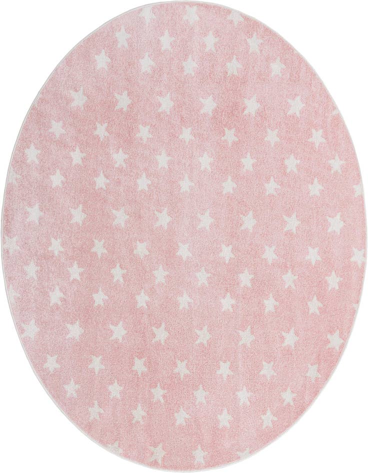 Detail image of 7' 10 x 7' 10 Stars Whimsy Kids Round Rug