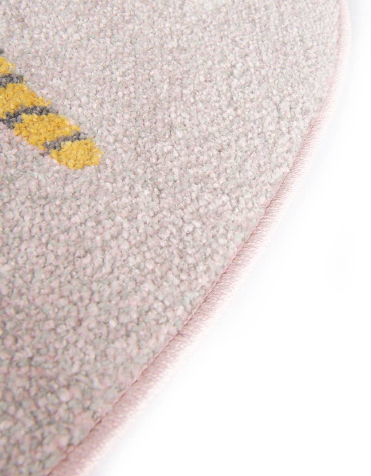 Detail image of 5' 3 x 5' 3 Unicorn Whimsy Kids Round Rug