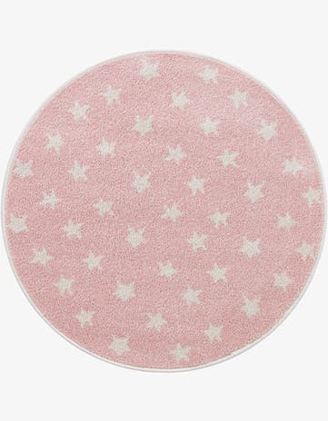 3' 3 x 3' 3 Stars Whimsy Kids Round Rug